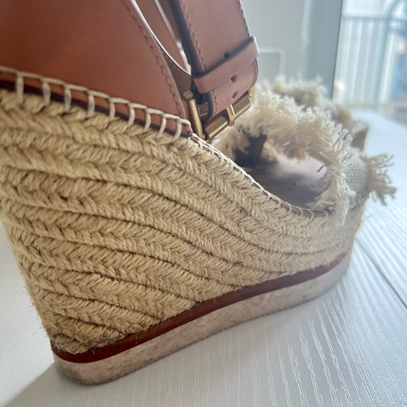 SEE BY CHLOE Tan Glyn Espadrille Sandals - Size 37 - Picture 4 of 9